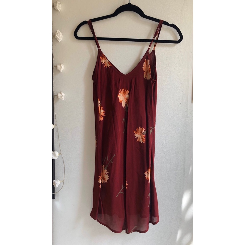 NWOT Reformation sheer red floral dress